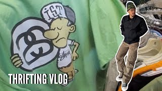 STUSSY FINDS AT THE THRIFT  SPEND THE DAY OFF WITH ME VLOG [upl. by Doi]