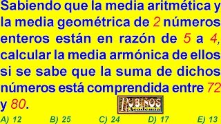 PROMEDIOS  PROBLEMA RESUELTO  EXAMEN DE ADMISIÓN A LA UNIVERSIDAD [upl. by Lorette]