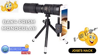 top best monocular  mobile zoom lens  10300x40mm telescope lens  BAK4 Prism with Holder amp Tripod [upl. by Anelagna35]