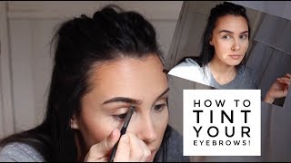 How to tint your own eyebrows Godefroy tint kit from Amazon [upl. by Nauwtna]