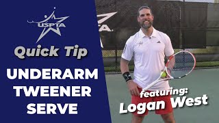 USPTA Quick Tip  Underarm Tweener Serve [upl. by Paddie]