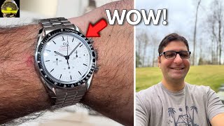 Omega Speedmaster Moonwatch in White on Wrist  The hottest watch of 2024 [upl. by Piscatelli987]