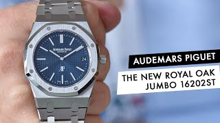 REVIEW The New Audemars Piguet Royal Oak Jumbo ExtraThin 16202ST and comparison with the 15202ST [upl. by Relyk568]