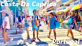 Walking tour in Costa da Caparica beach Portugal 2023 [upl. by Ecnadnac785]