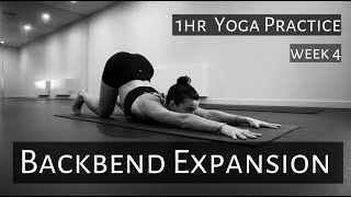 Backbend Expansion Week 44  1hr strong yoga practice [upl. by Champagne]