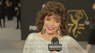 Joan Collins at the 75th Primetime Emmys  TelevisionAcademycomInterviews [upl. by Uzzial563]