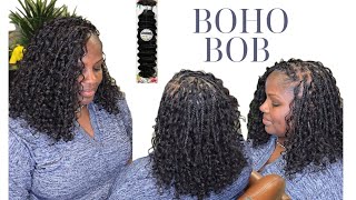 SHORT BOHO BOB KNOTLESS BRAIDS [upl. by Sardella]