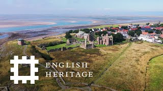 Postcard from Lindisfarne Priory Northumberland  England Drone Footage [upl. by Enirol474]