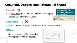 Copyrights Designs and Patents Act 1988 [upl. by Ailina]