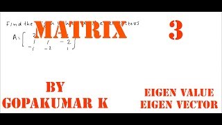 MatrixFinding Eigen Value and Eigen Vector KTU Anna university [upl. by Nileek]