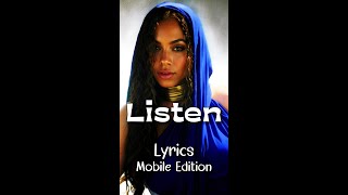 Listen by Beyonc  Lyrics for Mobile lyricsmobileedition listenBeyoncelyrics dreamgirl [upl. by Ecinahc303]