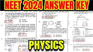 NEET 2024 PHYSICS Question Paper with Answer Key  ERRORLESS [upl. by Bysshe]