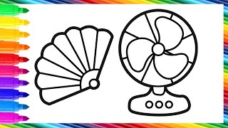 How To Draw Fan  Step By Step Drawing  Fan Drawing [upl. by Adnor747]