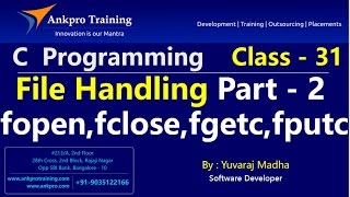 C language  Class 31  File handling in c File functions  fopen and fclose  Part 2 [upl. by Llenyar449]