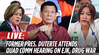 LIVE House resumes quad comm hearing on EJK Duterte drug war  November 13 [upl. by Nylsirhc585]