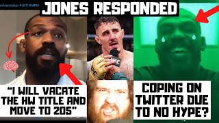 Jon Jones RESPONDED quotI Will Vacate My Titlequot DUCKING Aspinall Again amp PANICKING Before UFC 309 [upl. by Enyad]