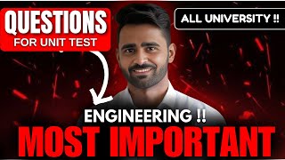 MOST IMPORTANT QUESTIONS FOR UNIT TEST ENGINEERINGALL UNIVERSITYPRADEEP GIRI SIR [upl. by Senecal277]