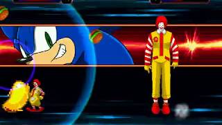 MUGEN Sonic Vs Ronald McDonald But An Enemy Stand Forces You To Like And Subscribe [upl. by Jago]