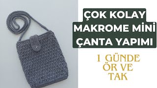 MAKROME İPİNDEN ŞIK VE KOLAY ÇANTA YAPIMI [upl. by Eecyak]