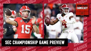 SEC Championship Game Preview Breaking down Georgia and Alabama  Junkyard Dawgcast [upl. by Ayokahs]