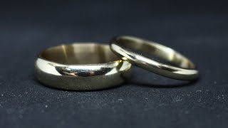 MAKING A PAIR OF 9CT GOLD WEDDING RINGS [upl. by Ennoira]