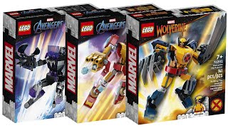 All LEGO Marvel Mech Armor Sets 2022 CompilationCollection Speed Build [upl. by Osrit]