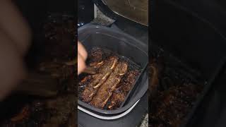 Beef Flanken Ribs 😋 beef reels foodie airfryer eating [upl. by Featherstone]