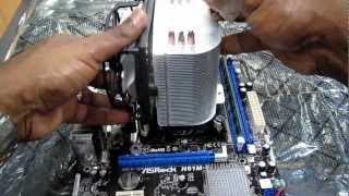 How to Install Arctic Cooling Freezer CPU HeatSink into Asrock H61MS Intel Mainboard [upl. by Caddaric]