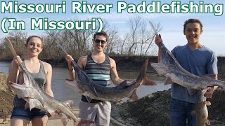 Epic Day Paddlefish Snagging on Missouri River Catch and Cook [upl. by Aninaj991]