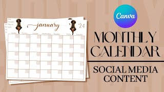 How To Design a Calendar in Canva [upl. by Vasta]