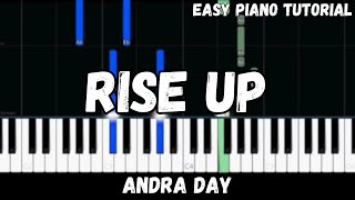 Andra Day  Rise Up Easy Piano Tutorial [upl. by Neerac62]