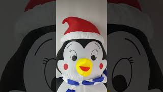 Boneco Pinguim Inflavel Natalino 1 Metro e 20 Cm Enfeite Natal Decoraçao [upl. by Paul]