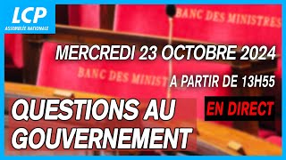 Questions au Gouvernement à lAssemblée nationale  23102024 [upl. by Rivy]