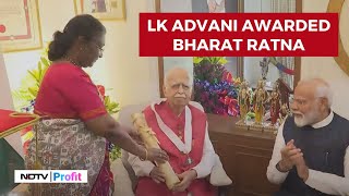 BJP Veteran Leader LK Advani Awarded Bharat Ratna By President PM Modi Also Present [upl. by Pugh224]