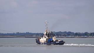 tug svitzer deben indirect towing at felixstowe 26716 [upl. by Llenehc520]