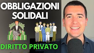 LE OBBLIGAZIONI SOLIDALI 🤴🤝👨‍👨‍👧‍👦  Diritto Privato in 3 minuti [upl. by Abixah727]