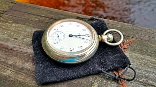 Vintage Elgin18s open face railroad pocket watch Review [upl. by Anua]