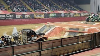 MONSTER JAM DAYTON OHIO WRIGHT STATE NUTTER CENTER DRIVER INTRO and RACING [upl. by Merrili]