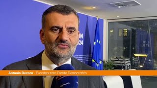 Ue Decaro quotEnergia e politiche abitative siano prioritàquot [upl. by Odradlig42]