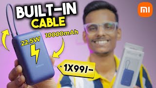 Xiaomi Pocket Power Bank  10000mAh 225W Fast Charging BuiltIn Type C Cable  QC  PD Support [upl. by Anileh]