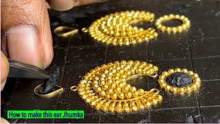 24k Gold Ear Bali Jhumka making  How Gold Ear Ring is made [upl. by Ahsoet]