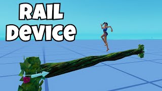 How to use the NEW Grind Rail Device in Fortnite Creative [upl. by Yrelav]