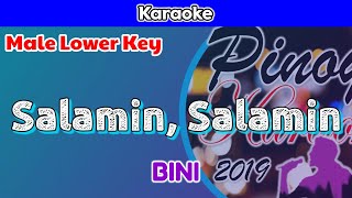 Salamin Salamin by BINI Karaoke  Male Lower Key [upl. by Idrahs]