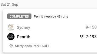 Penrith v Sydney Kingsgrove Sports T20 League game Penrith innings [upl. by Naginnarb831]