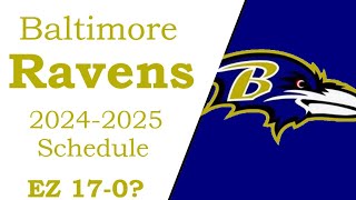 Ravens 20242025 NFL schedule all opponents for next season [upl. by Ahkeber]