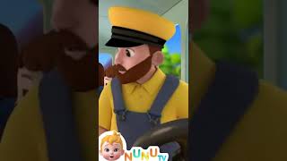 Baby on The bus Goes Wah Wah Wah  Nursery Rhymes amp Toddler Songs  NuNu Tv cartoon shortsfeed [upl. by Bartram]