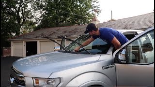 Windshield  Trim Coating amp Wrap Up F150 Full Detail [upl. by Vickey]