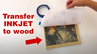 Simple techniques to print on wood and metal using an INKJET printer Easy photo transfer craft [upl. by Lemmor]