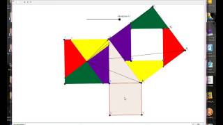 Dimostrazione animata del Teorema di Pitagora con GeoGebra PERIGAL [upl. by Erdrich]