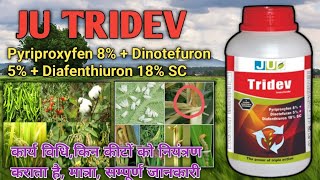 Ju tridev insecticide  Pyriproxyfen 8  Dinotefuron 5 Diafenthiuron 18 SC  सम्पूर्ण जानकारी [upl. by Harras]